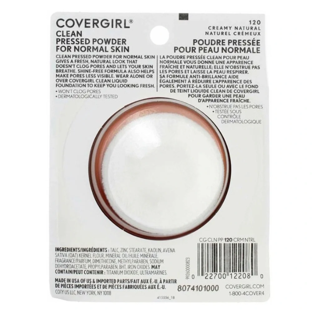 NEW 130 CoverGirl Clean Pressed Powder Compact, Classic Beige [130], 0.39oz